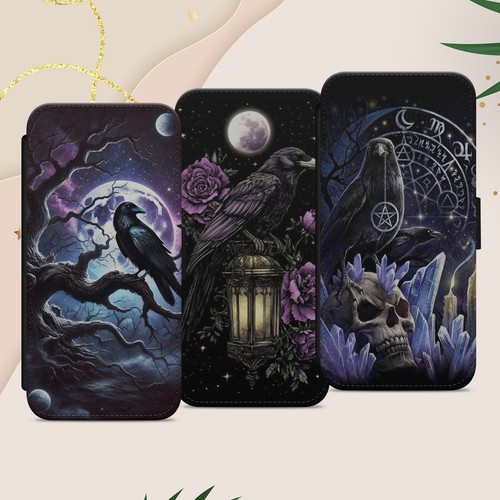 Custodia telefono raven crow - custodia,